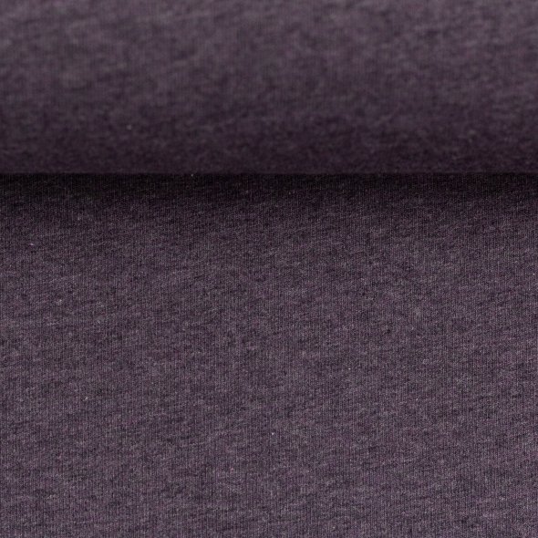 Baumwoll Sweat Stoff Eike angeraut melange - Eike melange von Swafing 001648-violett: 1,0m