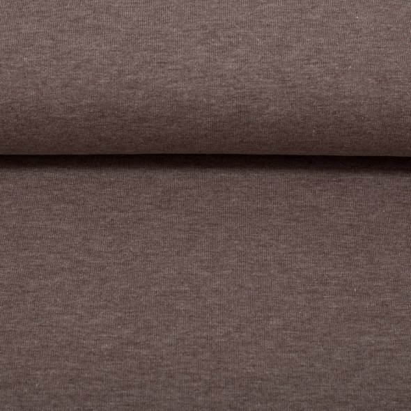 Baumwoll Sweat Stoff Eike angeraut melange - Eike melange von Swafing 001675-schlamm: 1,0m