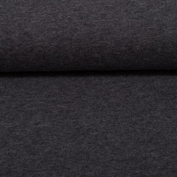Baumwoll Sweat Stoff Eike angeraut melange - Eike melange von Swafing 001789-anthrazit: 1,0m