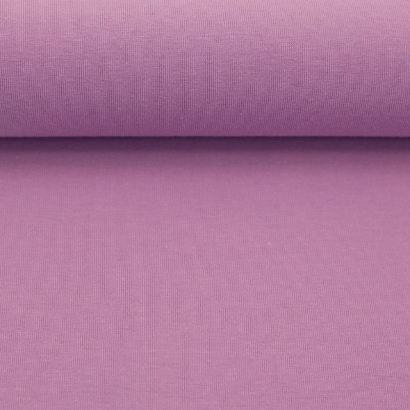 Baumwoll Sweat Stoff Eike, uni angeraut - von Swafing - Saisonale Farben HW25/26 000641-rosa/flieder: 1,0m