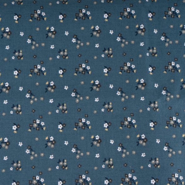 3er Bundle Baumwollstoff gemustert (je 50 x 135 cm / jeans/beige/braun)