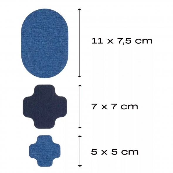 Prym Rub-On Patch STRETCHDESIGN (3 Stück / verschiedene Motive) Jeans