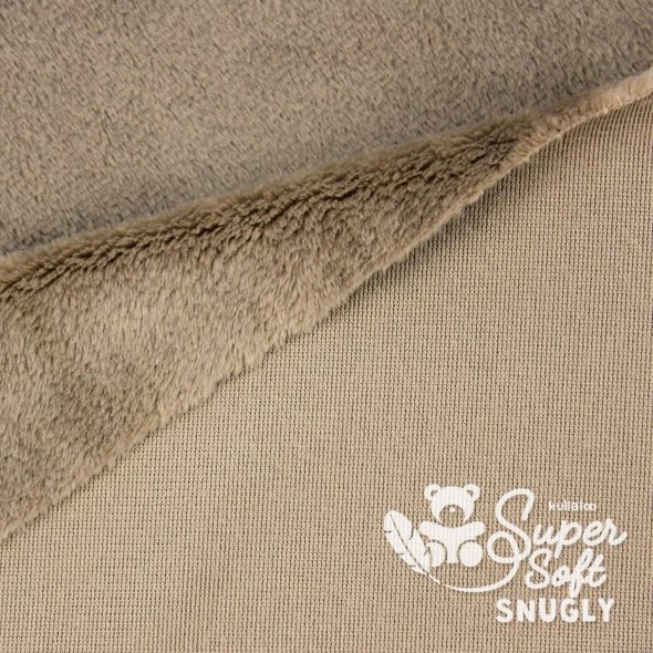 Kullaloo Plüsch SNUGLY (Meterware / 5 mm Florhöhe / Supersoft / Stoff) 62350 - taupe: 1,0m