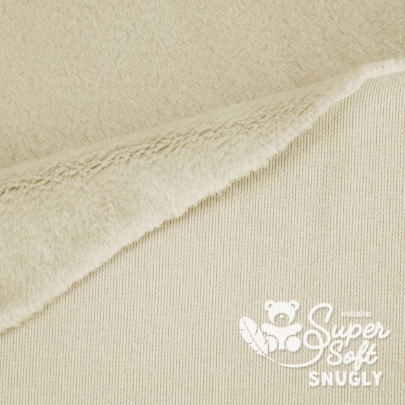 Kullaloo Plüsch SNUGLY (Meterware / 5 mm Florhöhe / Supersoft / Stoff) 62352 - beige/latte: 1,0m
