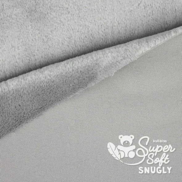Kullaloo Plüsch SNUGLY (Meterware / 5 mm Florhöhe / Supersoft / Stoff) 62358 - grau (silber): 1,0m
