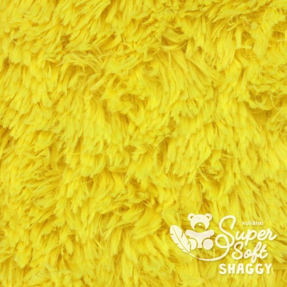 Kullaloo Zottelplüsch SHAGGY (Meterware / 20 mm Florlänge / SuperSoft / Stoff) 62383 - gelb: 1,0m