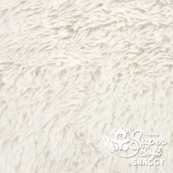 Kullaloo Zottelplüsch SHAGGY (Meterware / 20 mm Florlänge / SuperSoft / Stoff) 62387 - wollweiß: 1,0m