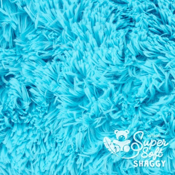 Kullaloo Zottelplüsch SHAGGY (Meterware / 30 mm Florlänge / SuperSoft / Stoff) 62386 - türkis: 1,0m