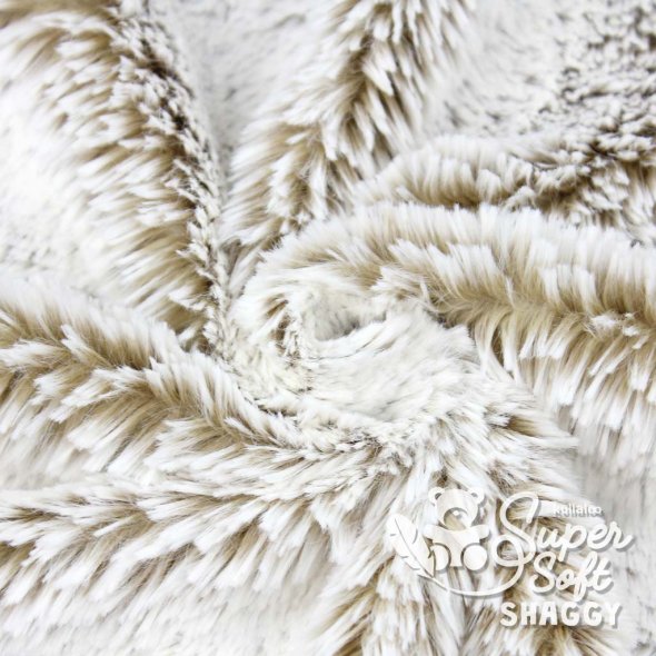 Kullaloo Zottelplüsch SHAGGY Dip Dye (Meterware / 15 mm Florlänge / SuperSoft / Stoff) 62371 - camel: 1,0m