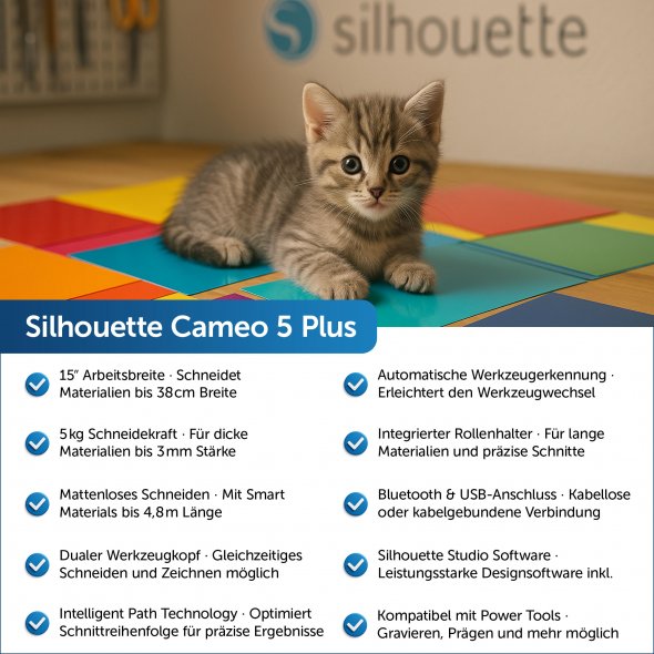 Silhouette Cameo 5 Plus White Schneideplotter + Mysteryfolie - Muttertagsangebot