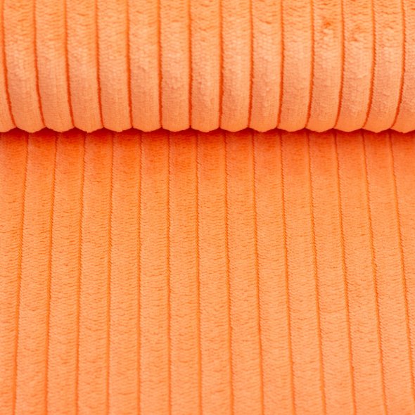 Cord-Samt Stoff, uni - Wanja by Swafing - Saisonfarben 000636-apricot: 1,0m