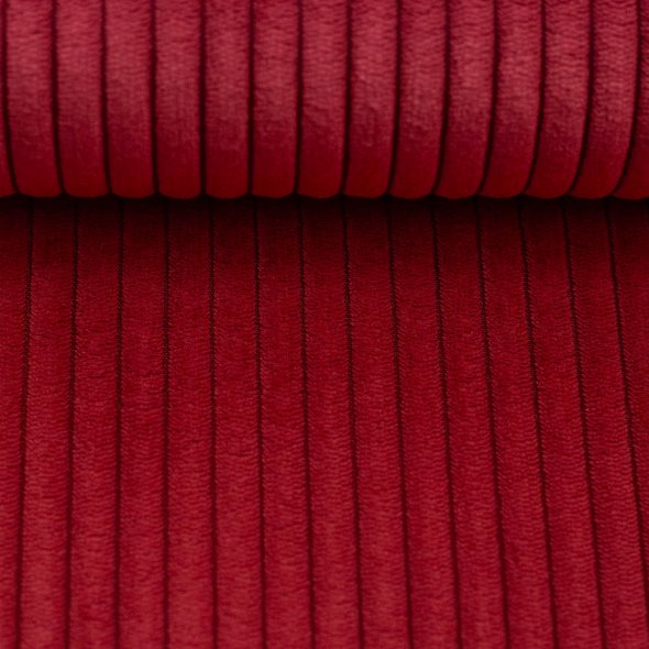 Cord-Samt Stoff, uni - Wanja by Swafing - Saisonfarben 000638-burgundy: 1,0m