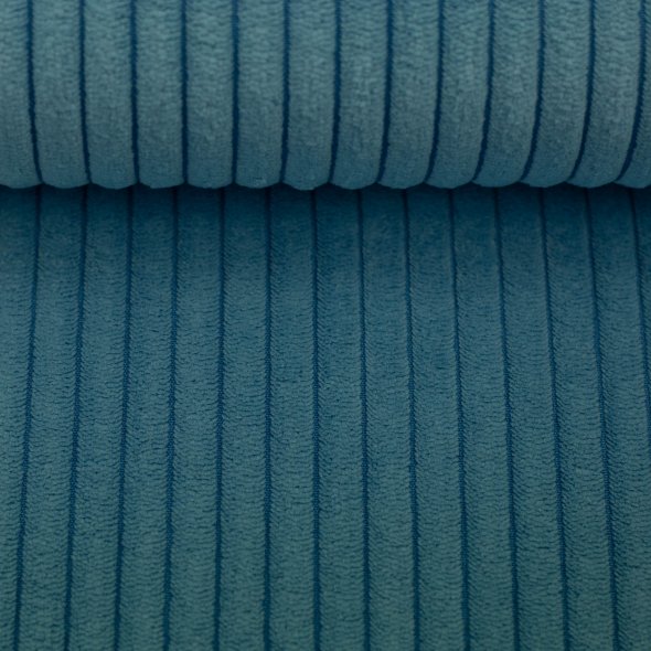 Cord-Samt Stoff, uni - Wanja by Swafing - Saisonfarben 000749-petrol: 1,0m