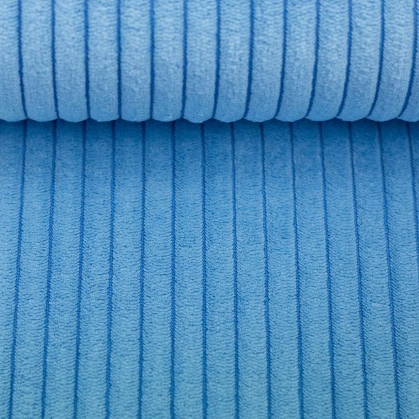 Cord-Samt Stoff, uni - Wanja by Swafing - Saisonfarben 000842-hellblau: 1,0m