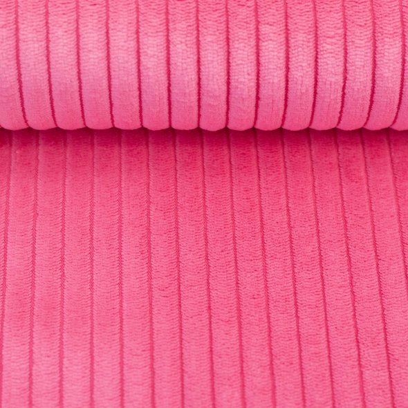 Cord-Samt Stoff, uni - Wanja by Swafing - Saisonfarben 000935-pink: 1,0m