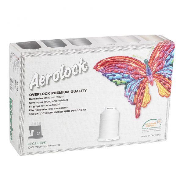 Madeira Aerolock No.125 Overlock Garnbox (6 Farben/ 24 x 1200 m)