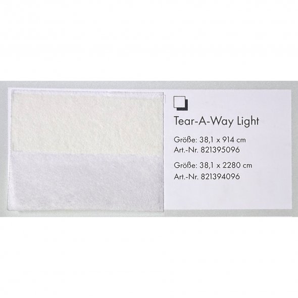 Pfaff Tear-A-Way Light Stabilizer (38,1 x 914 cm / abreißbares Stickvlies)