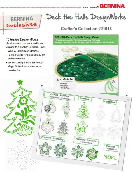 Bernina Stickkollektion Nr. 21018 Deck the Halls DesignWorks