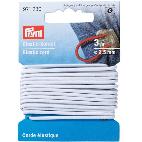 Prym Elastic-Kordel (Ø 1,5 mm x 3 m/ versch. Farben)