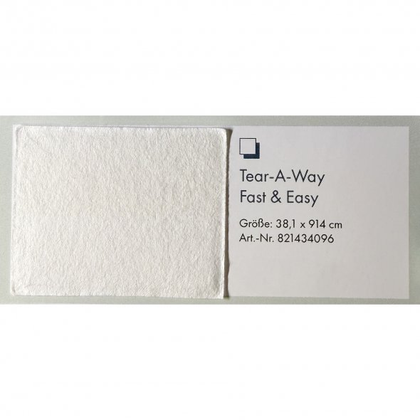 Pfaff Tear-A-Way Fast & Easy (38,1 x 914 cm / recycletes abreißbares Stickvlies)