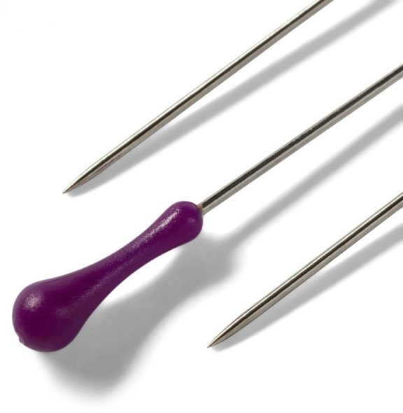 Prym Stecknadeln mit Griff (38 x 0,58 mm/ violett/ 10 g)