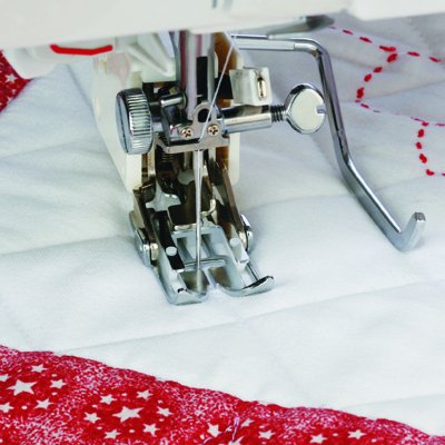 Janome Obertransportfuß mit Kantenlineal (geschlossen CB-Greifer)
