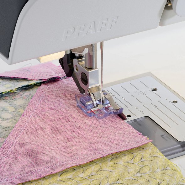 Pfaff 1/4 Klarsicht- Quilt- und Patchworkfuß mit Kantenführung