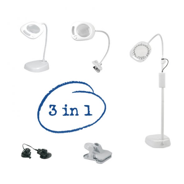 Purelite LED-Lupenleuchte 3 in 1