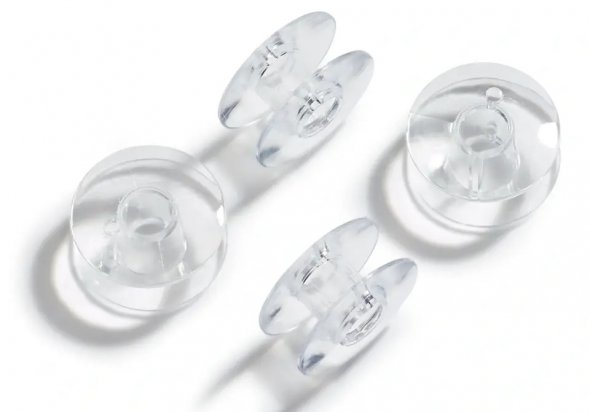 Prym Nähmaschinenspulen für Apollogreifer ohne Kapsel (transparent/ 4 St.)