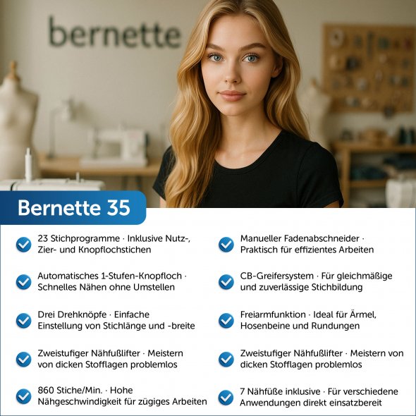 Bernette 35 mechanische Nutzstich Nähmaschine