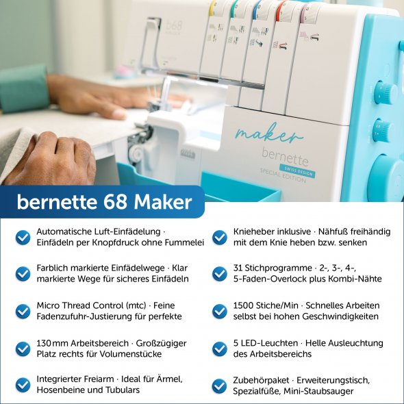 Bernette 68 Maker Coverlock
