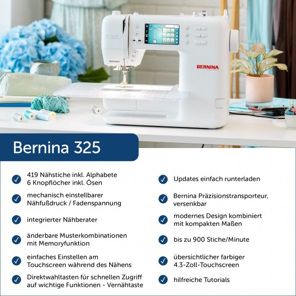 Bernina 325 Computer Nähmaschine NEUE 3er Serie (2025)