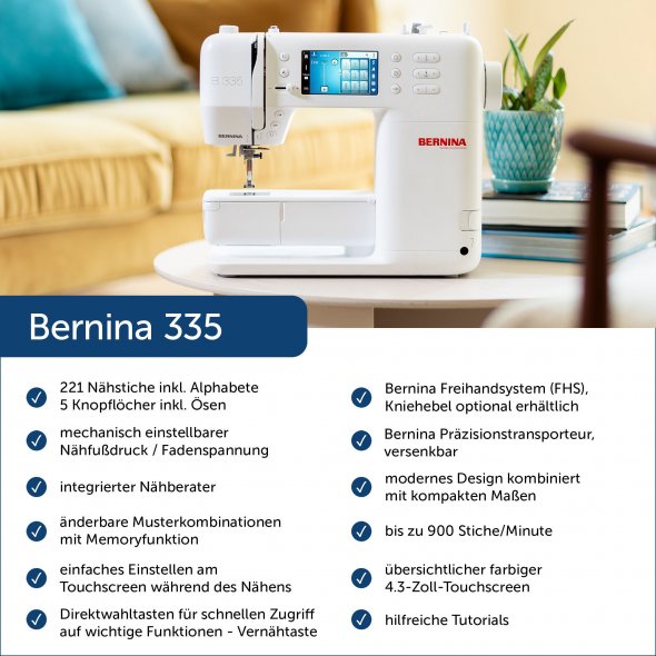 Bernina 335 Computer Nähmaschine NEUE 3er Serie