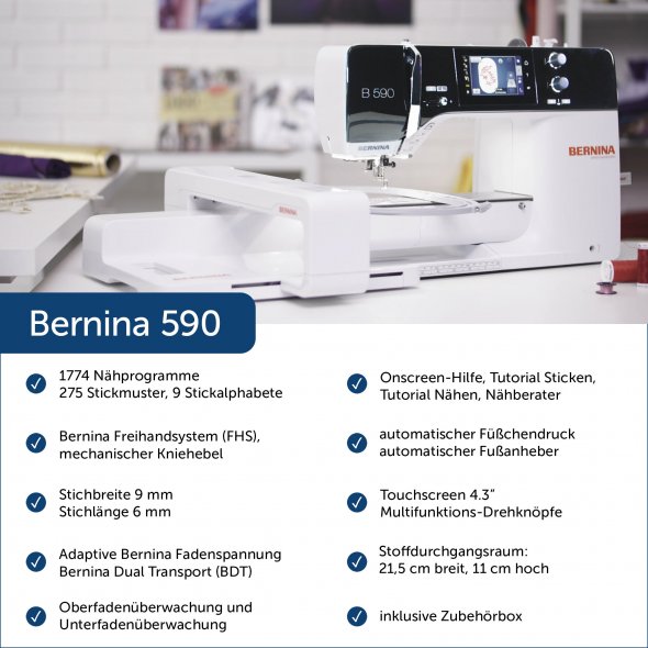 Bernina 590 Näh-und Stickmaschine mit SDT Stickmodul