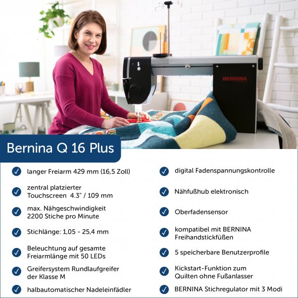 Bernina Q 16 PLUS Langarm Quiltmaschine