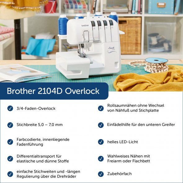 Brother 2104D 4 Faden Overlock