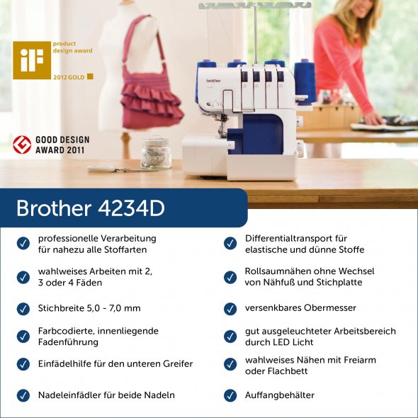 Brother 4234D 4 Faden Overlock