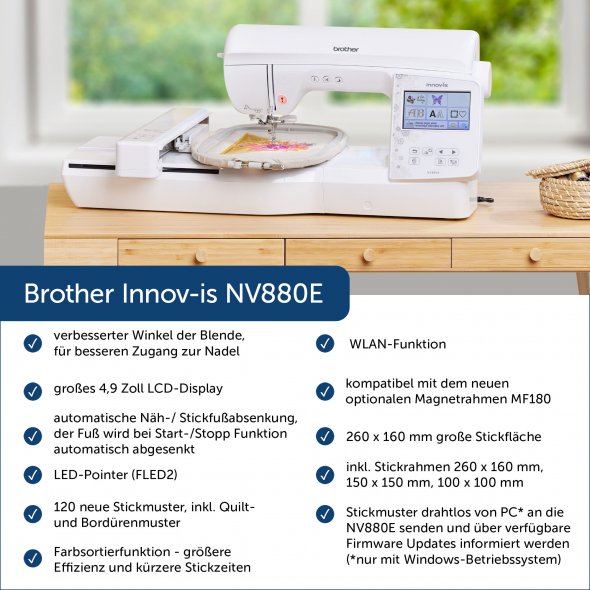 Brother Innov-is 880E Stickmaschine WLAN