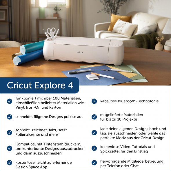 Cricut Explore 4 Schneideplotter + Bundle Versandrückläufer