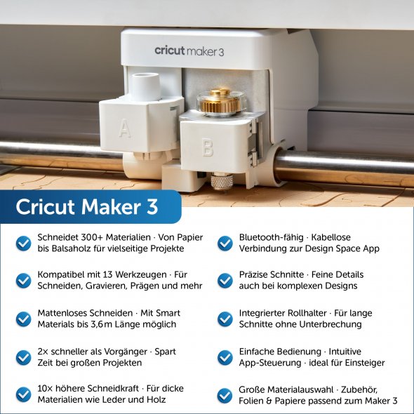 Cricut Maker 3 Schneideplotter + Cricut Hat Press + 2x Infusible Ink + Cap - Angebot