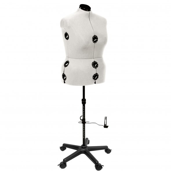 Schneiderpuppe/ Schneiderbüste DIANA "D" XL beige mit Rollen (verstellbar)