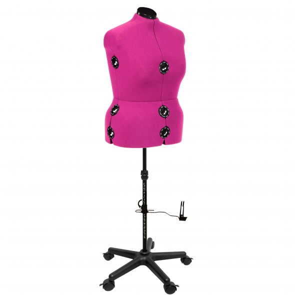Schneiderpuppe/ Schneiderbüste DIANA "D" XL pink mit Rollen (verstellbar)