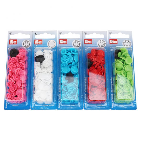 Prym Color Snaps Blumen (13,6 mm/ 5 Farben) 393 446 - türkis