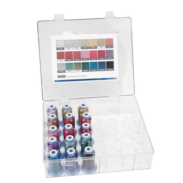 Gunold Poly Flash Stickgarnbox (mit 15 Miniking Konen/ 1000 m)