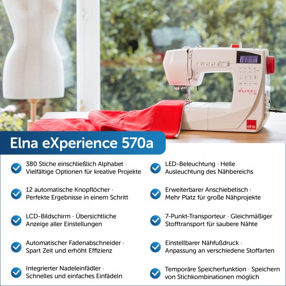 Elna eXperience 570a Computer Nähmaschine