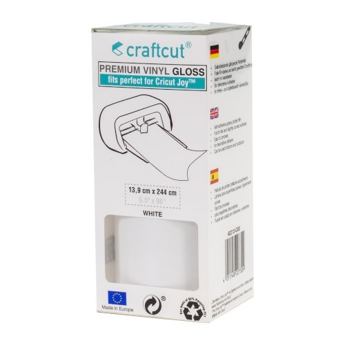 Craftcut Premium Vinyl Folie glänzend (13,9 x 244 cm/ verschiedene Farben/ Box) White