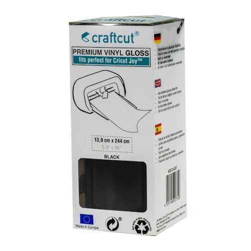 Craftcut Premium Vinyl Folie glänzend (13,9 x 244 cm/ verschiedene Farben/ Box) Black