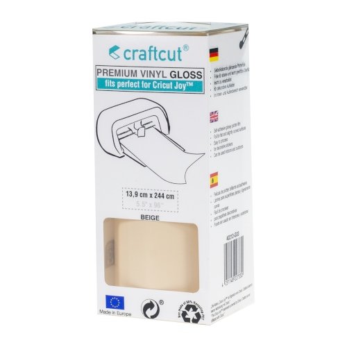 Craftcut Premium Vinyl Folie glänzend (13,9 x 244 cm/ verschiedene Farben/ Box) Beige
