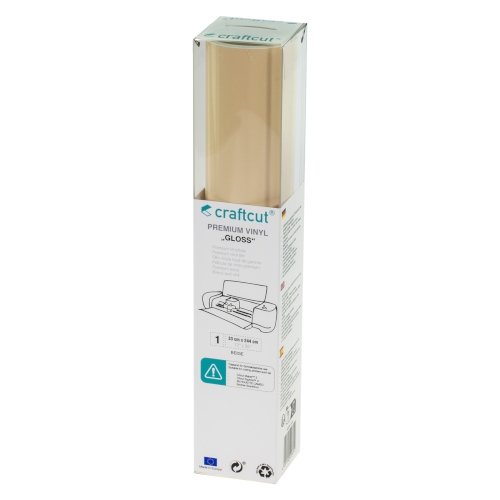 Craftcut Premium Vinyl Folie glänzend (33 x 244 cm/ verschiedene Farben/ Box) Beige