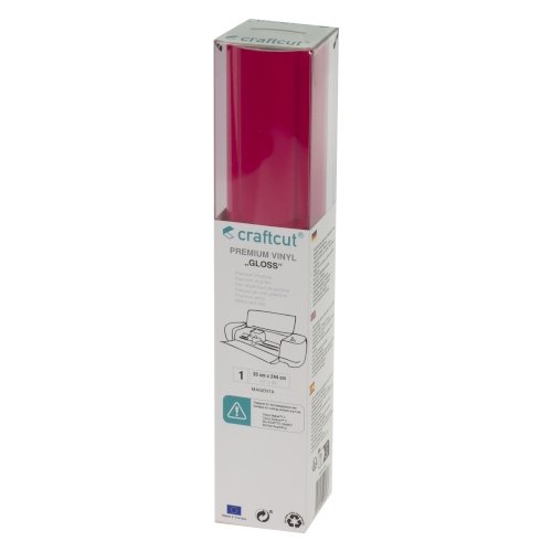 Craftcut Premium Vinyl Folie glänzend (33 x 244 cm/ verschiedene Farben/ Box) Magenta